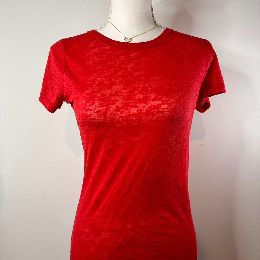 Sheer Red Vintage Top Size Medium